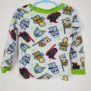 Star Wars Boys Pajama Top Darth Vader Luke‎ R2D2 Size 4T Long Sleeve